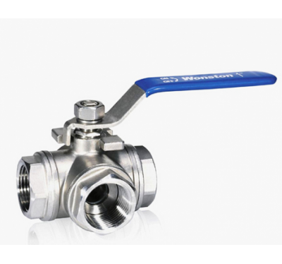 Tello 3 way ball valve with manual handle